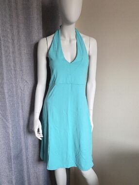 Patagonia Turquoise Halter Midi Tennis Dress